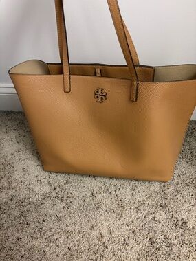 Tory Burch Camel Pebbled Leather Tote